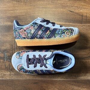 Adidas by Liberty London Girls Sambas (size 9)